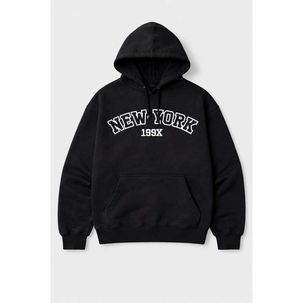 Moletom New York Canguru Unissex Flanelado | Blusa de Frio com Capuz e Bolso |Casaco Algodão Premium