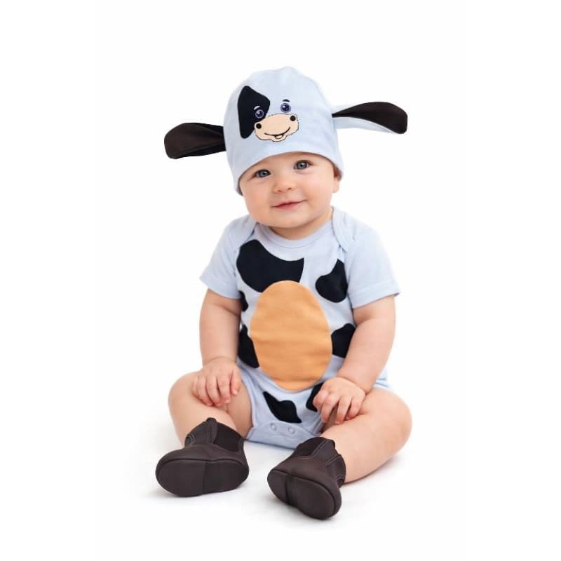 Body Temático Bezerro, bezerrinho com acessórios opcionais, Vaquinha mesversário bebê.