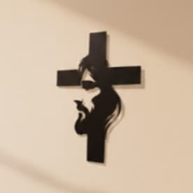 Cruz Decorativa de Parede Jesus Cristo Arte Sacra Moderna Decoração Religiosa Cristã Minimalista
