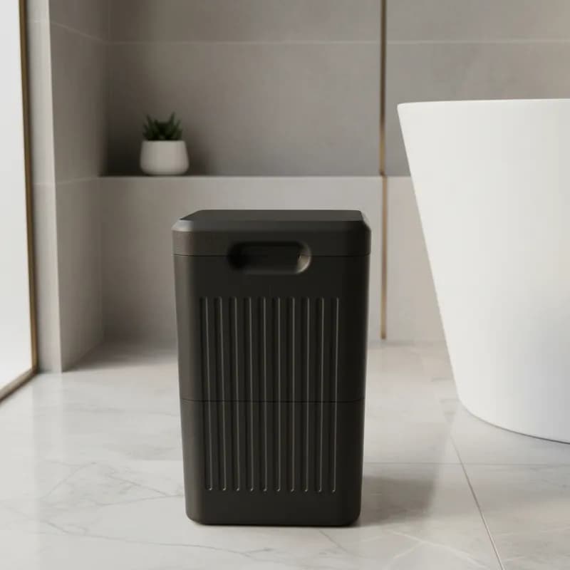 Lixeira Decorativa 26 Litros Preta | Design Moderno Minimalista para Cozinha, Banheiro e Escritório