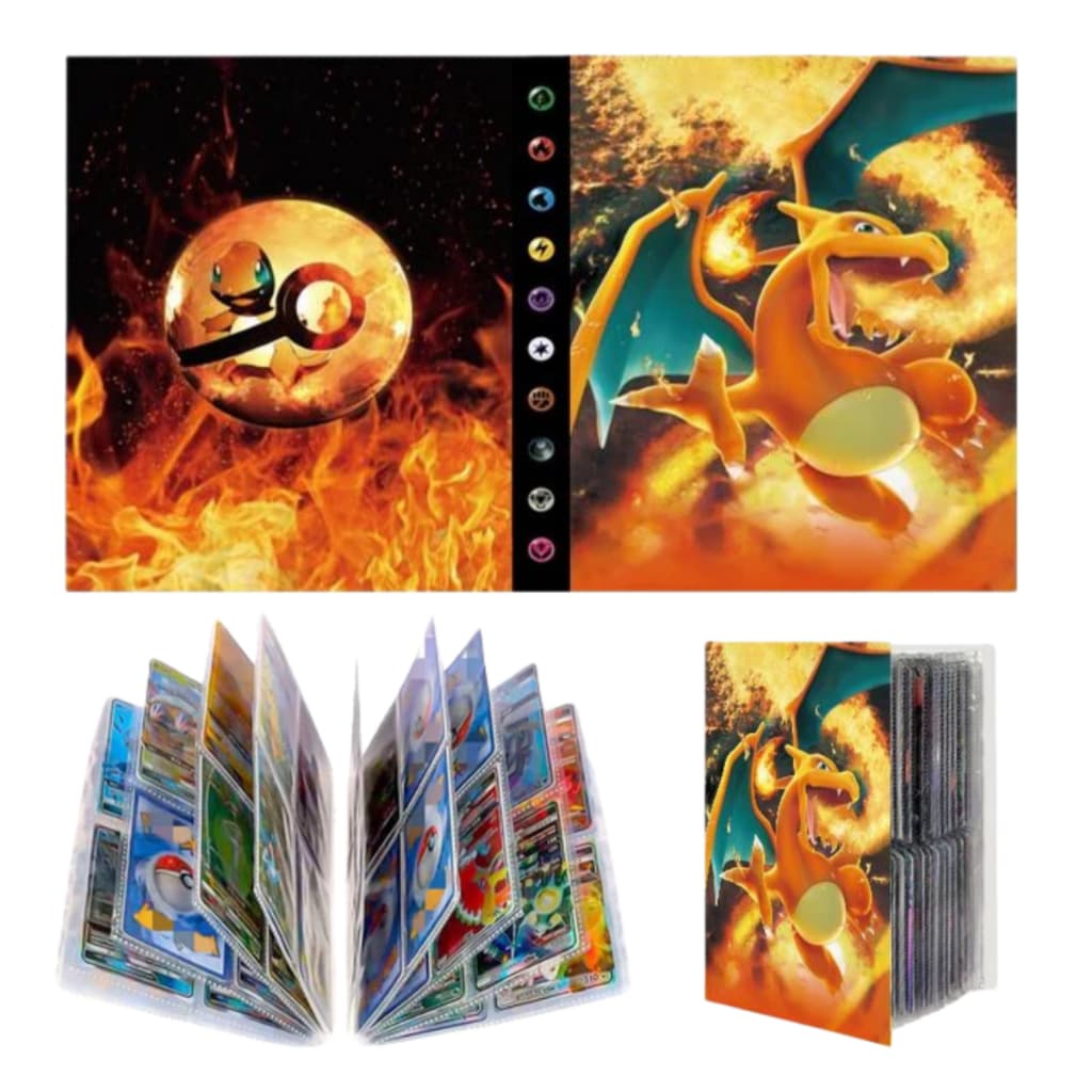 Álbum de Cartas TCG Pokémon 240 Slots Organização Completa com Diversas Capas Anime