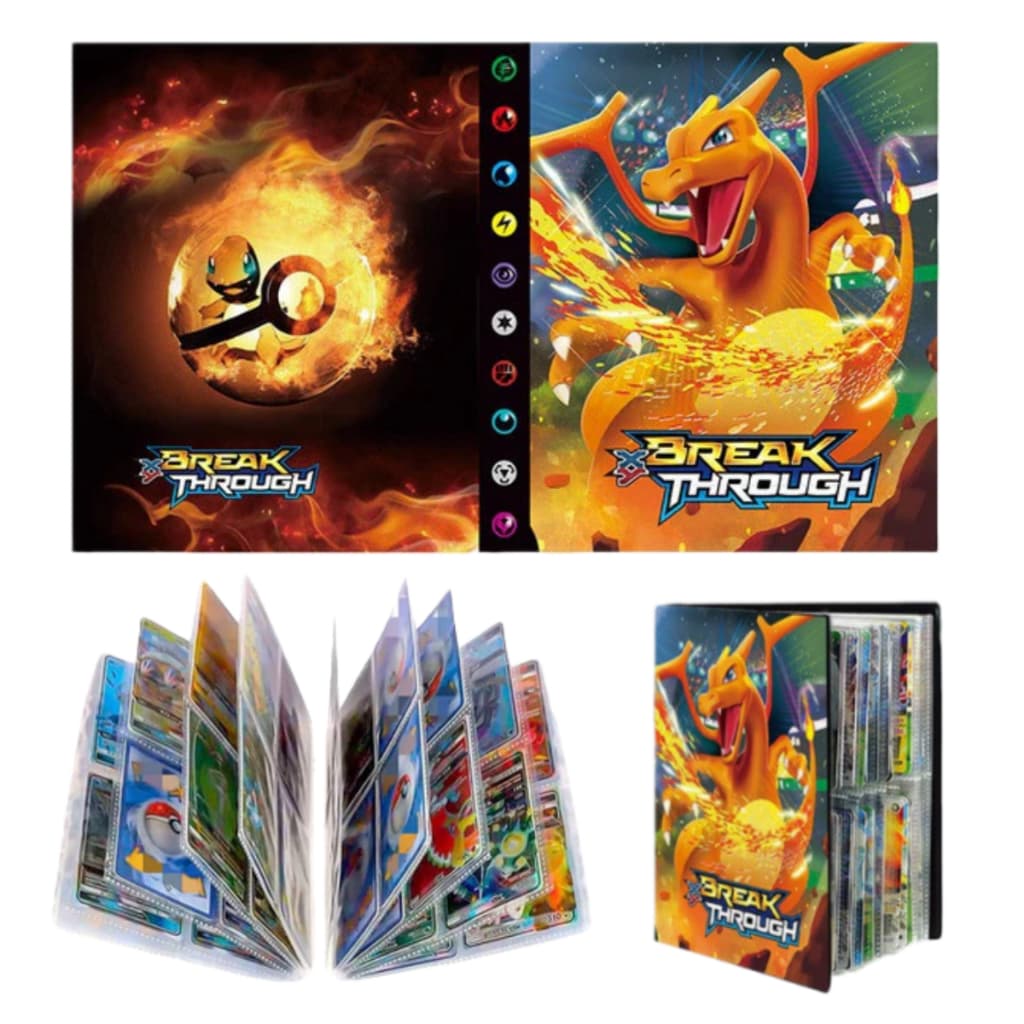 Álbum Pokémon TCG 240 Slots Grande Capacidade Colecionável com Capas Variadas