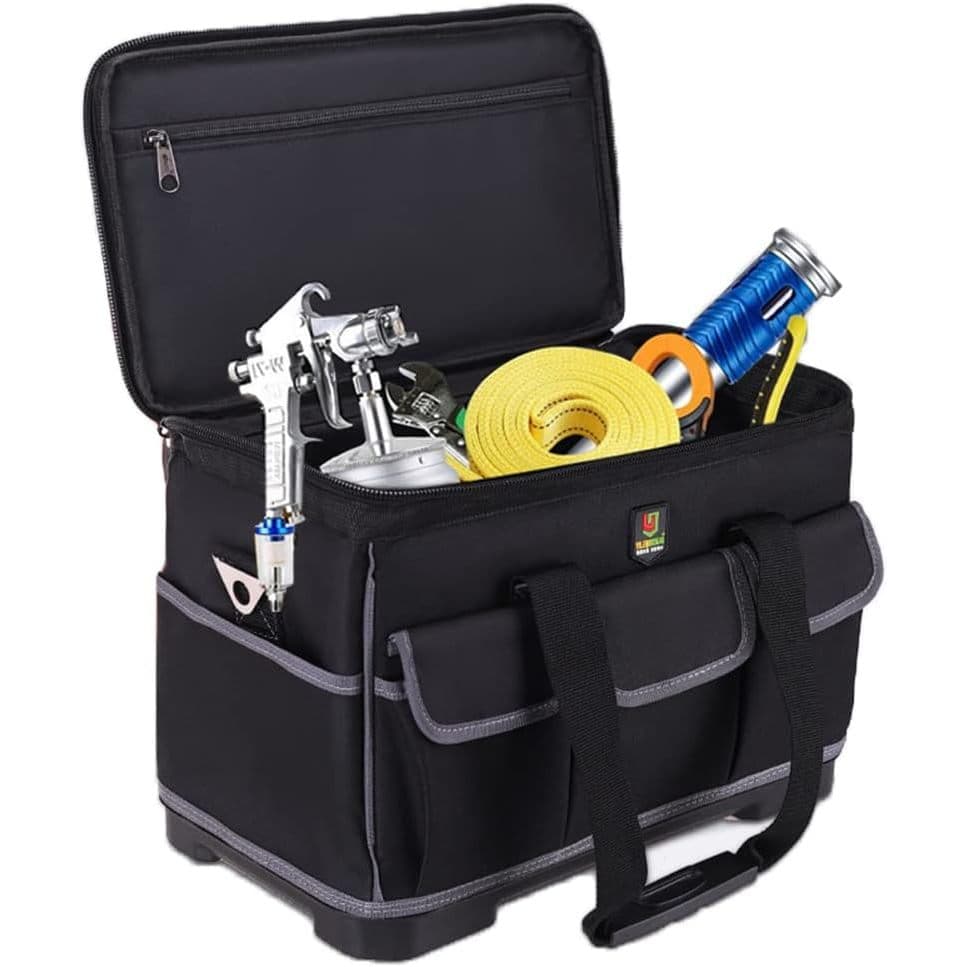 Bolsa Ferramentas Profissional 15/17/20 Polegadas Lona Canvas Fundo Plástico Impermeável Reforçada