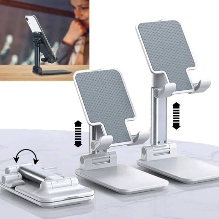 Suporte de  Celular Ajustável para Mesa  Dobrável Ajustável Apoio Mesa Bancada Promoção Lançamento