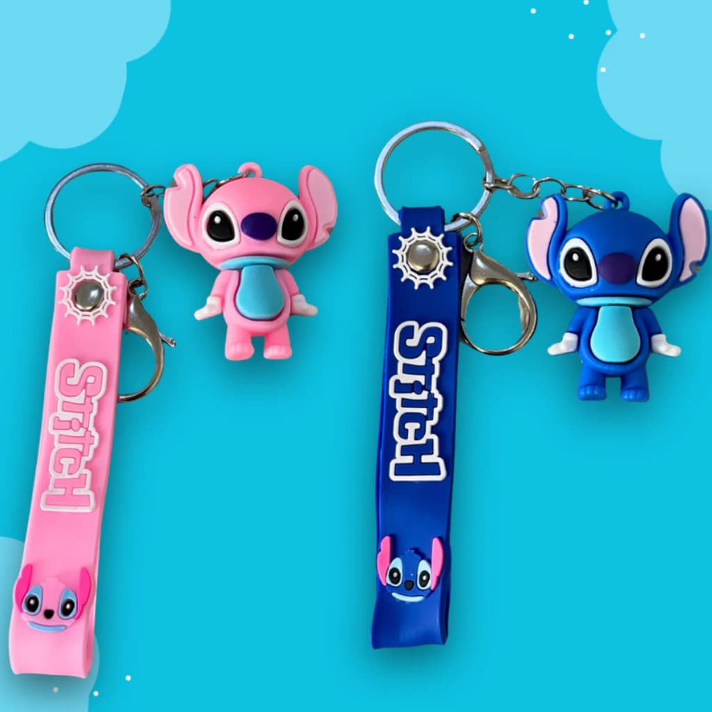 Chaveiro de Animação Emborrachado 3D Personagens Disney Original Stitch Minnie Mickey