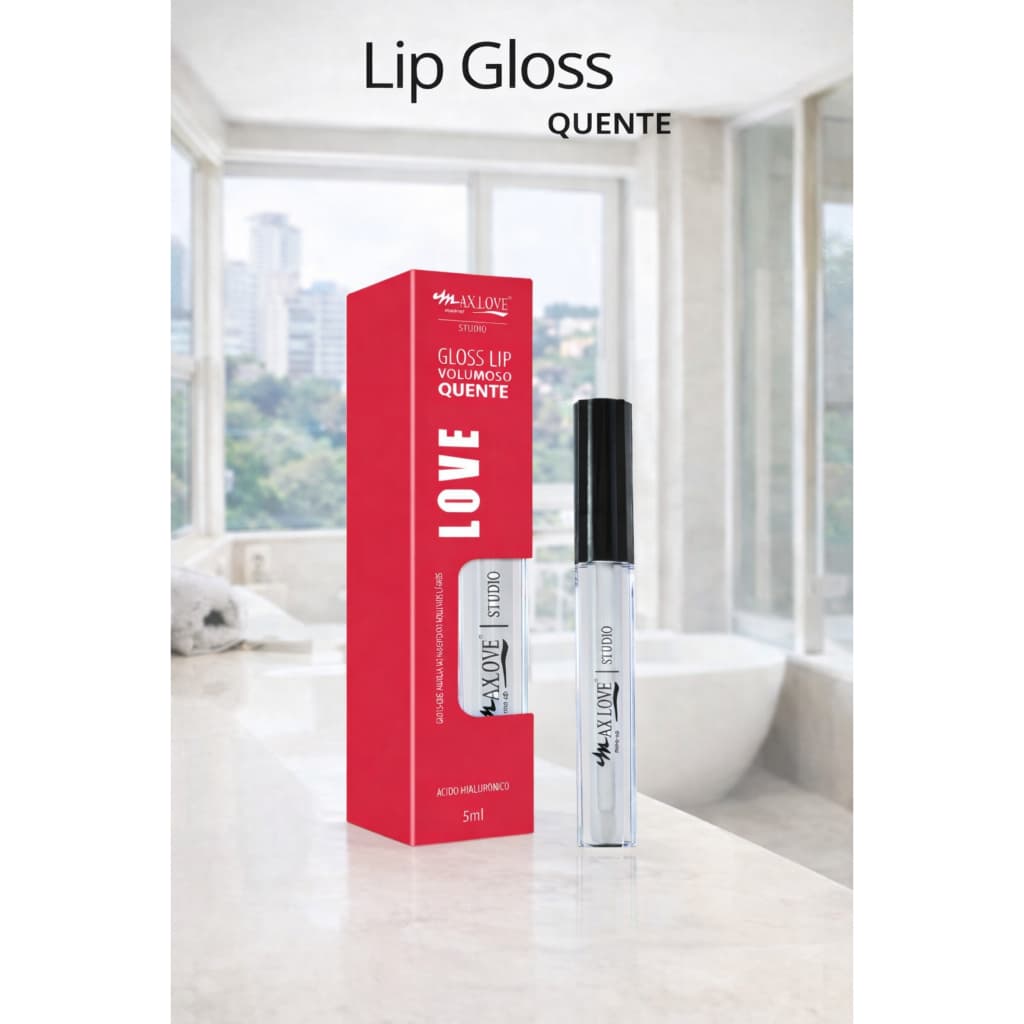 Gloss Labial Volumoso Max Love Quente 152 – Efeito Brilho e Volume Instantâneo 5ml