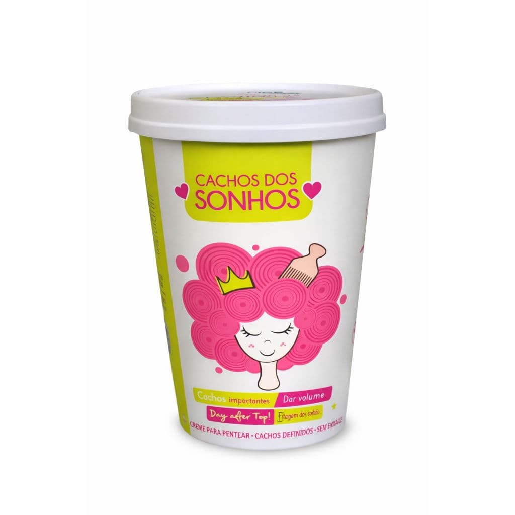 Kit Escova Condor Fluors + Creme Cachos dos Sonhos Prioda Day After Top 950g | Desembaraçante, Definição e Hidratação