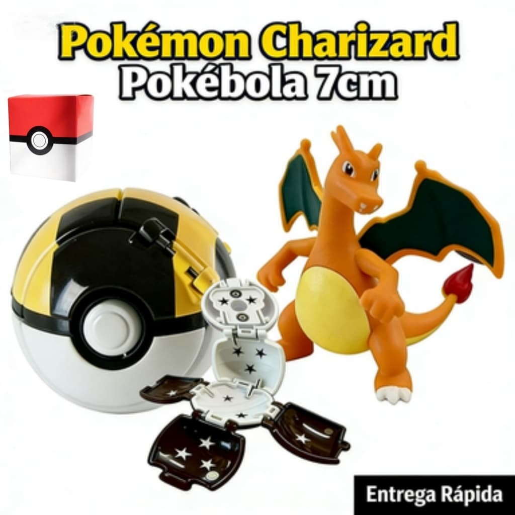 Pokémon Pokébola 7cm com Boneco - PVC de Alta Qualidade, Batalhas e Coleção, Presentes Perfeitos