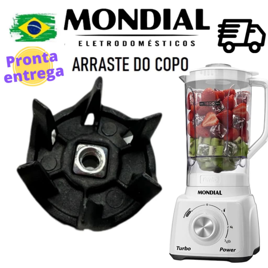 Arraste do copo do Liquidificador Mondial L99 WB (Com a porca) L 99 WB