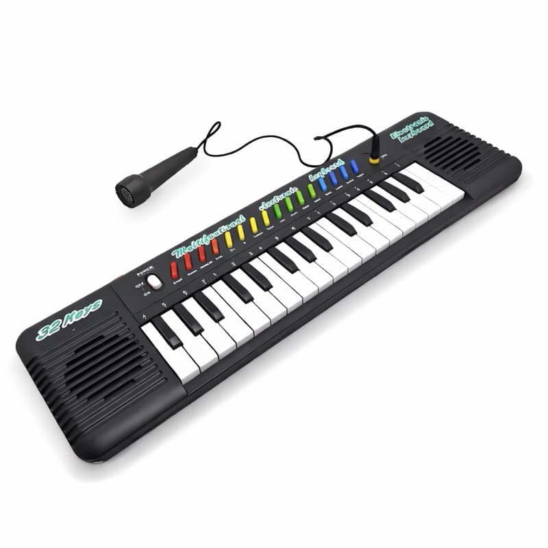 Teclado Piano Infantil Musical 32 Teclas com Microfone Brinquedo Educativo Musical