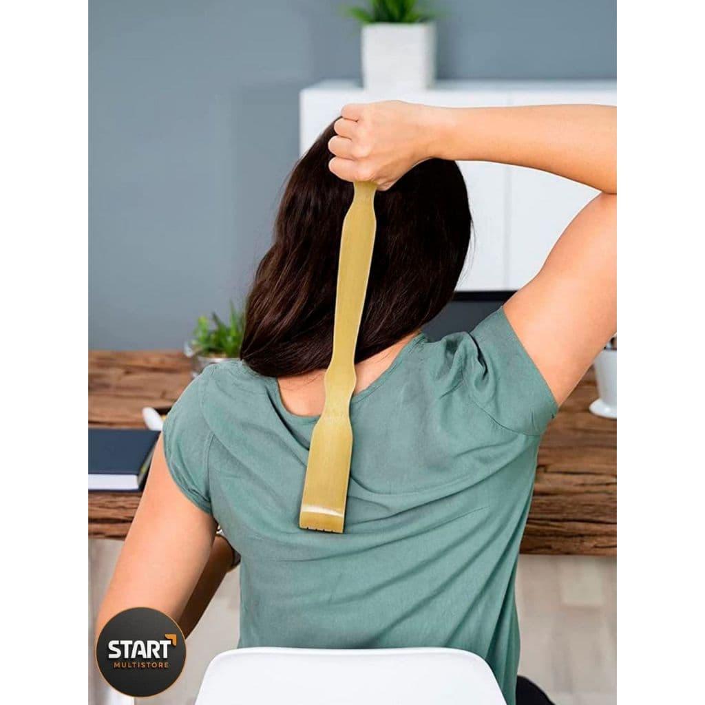 Massageador Mãozinha Para Costas e pés Manual De Bambu
