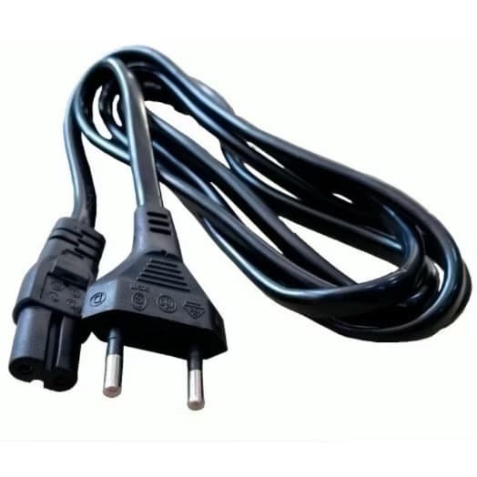 Cabo de Força Bipolar 2 Pinos 1.5m - Tipo Oito (5.4mm) para TV, PS4, PS5 e Impressoras