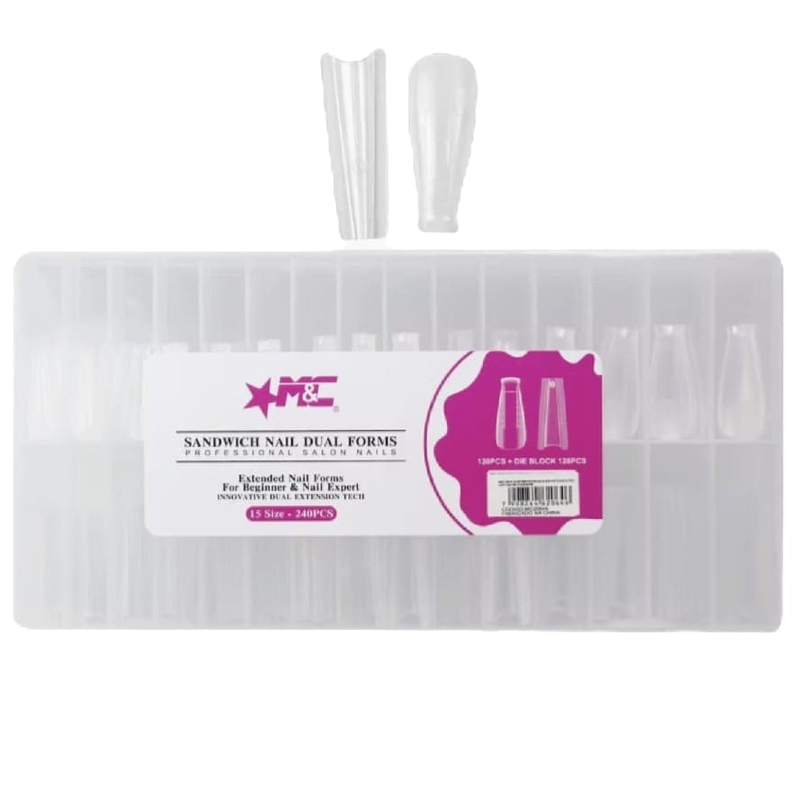 Molde F1 Profissional Extensão Sanduiche Bailarina 240 Unid Molde F1 Sanduiche Bailarina Transparente