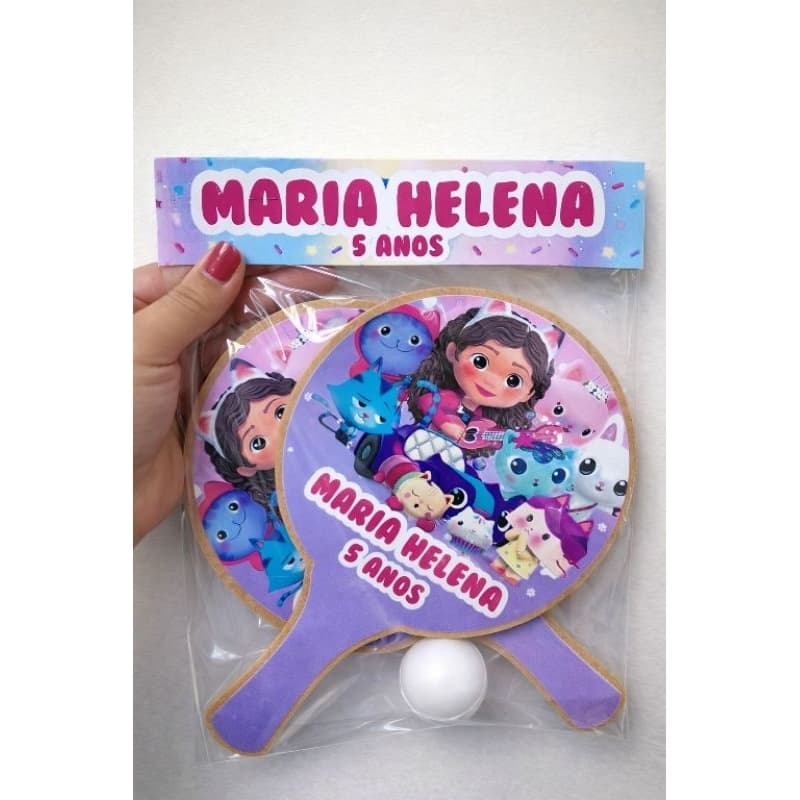 6 KIT Raquetes de ping pong Lembrancinha personalizada Festa Infatil