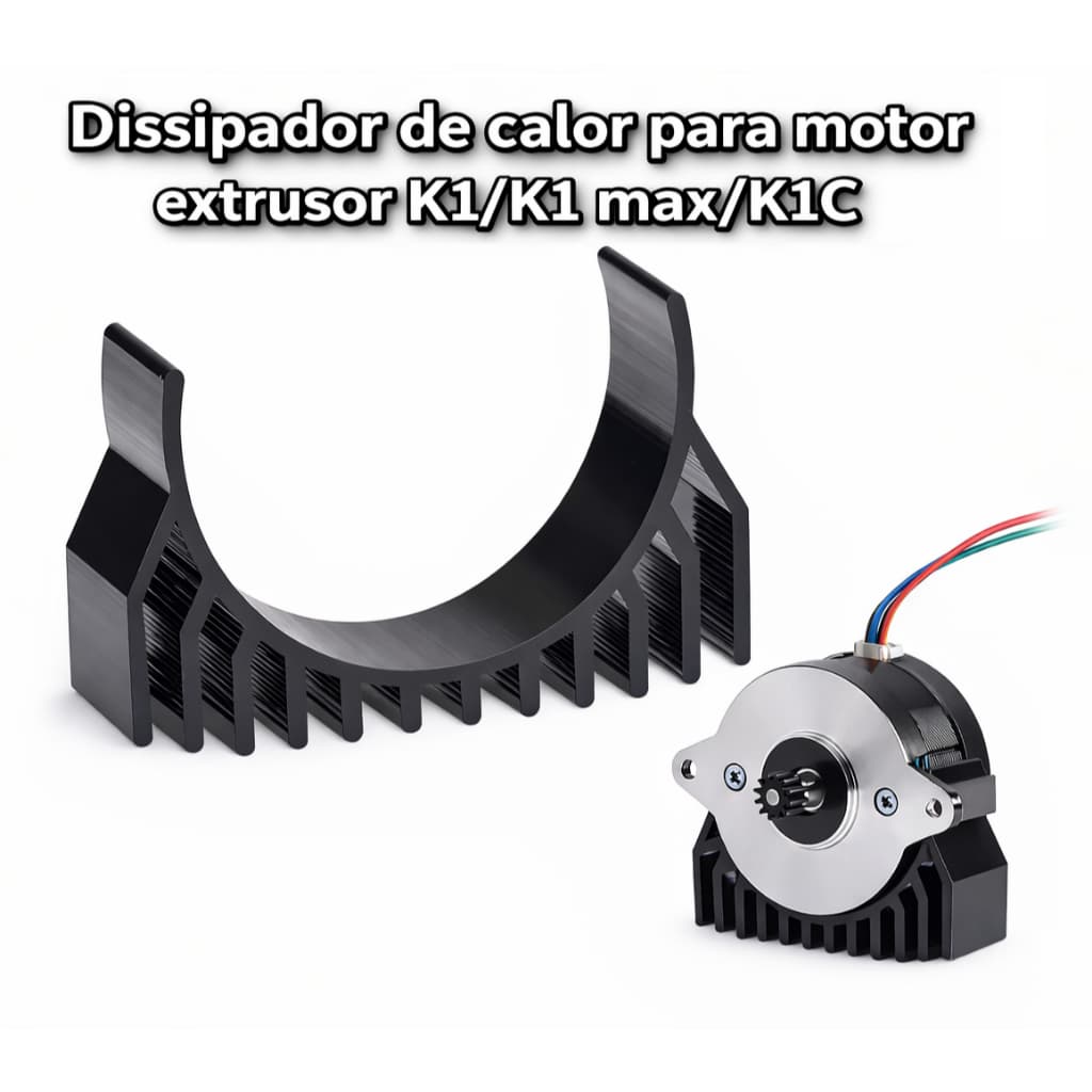 Dissipador de Calor para Motor Extrusor Impressora 3D Creality K1/K1 Max/K1C – Reduz Aquecimento