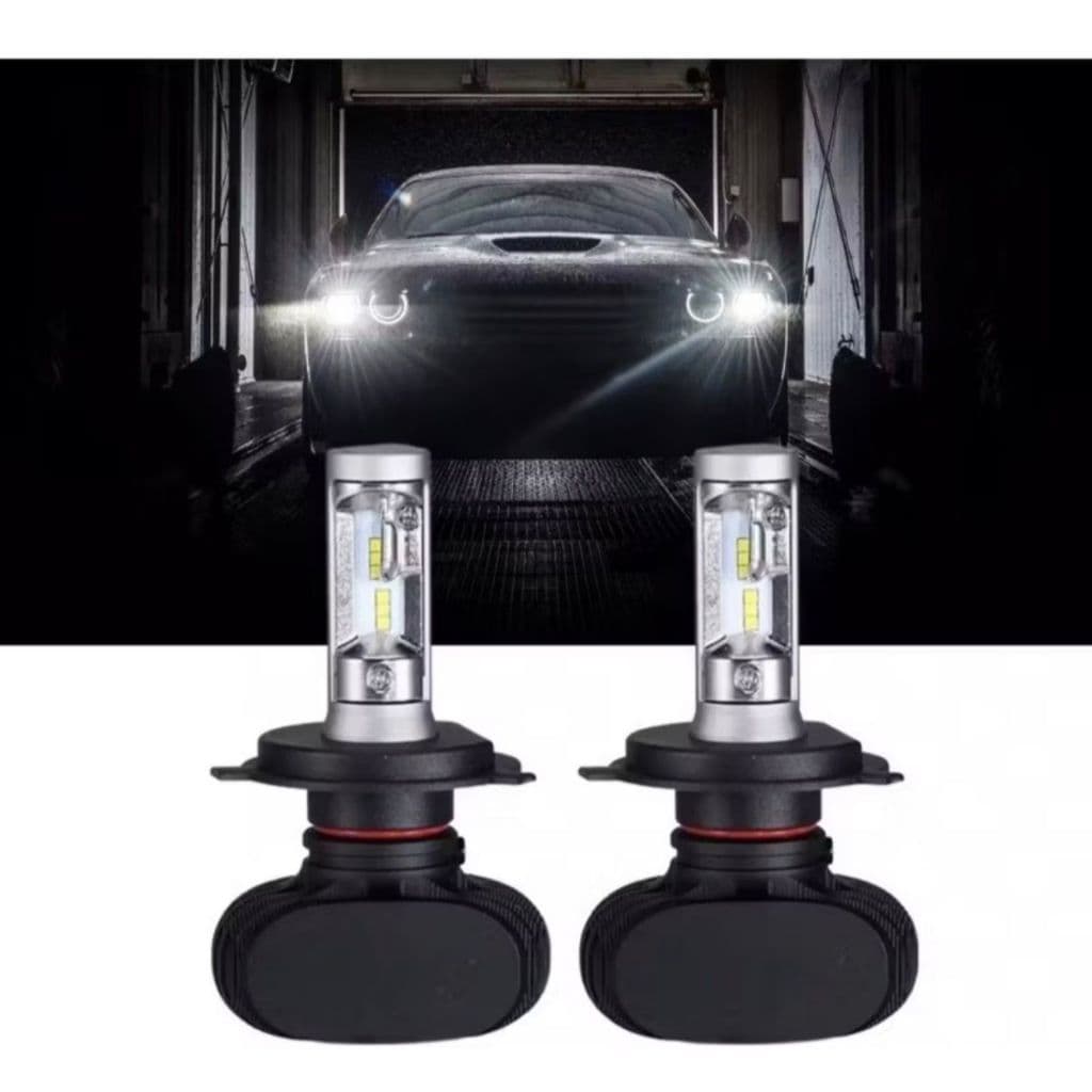 Kit Par Lâmpada Led Headlight S1 Ultra High 40W 4000LM 12V Carro H1 / H7