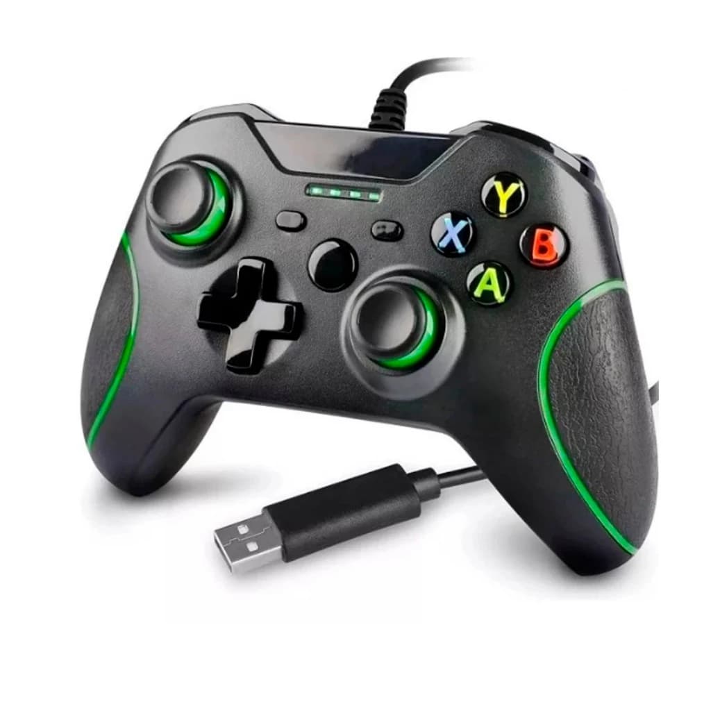 Controle One Pc Usb com fio compativel com Xbox One (LIGAR COM O CONTROLE CONECTADO COM WIFI DESLIGADO PARA FUNCIONAR