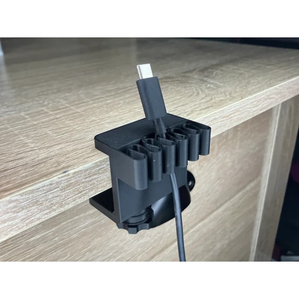 Suporte de Cabos para Mesa e Bancada – Instalação Simples Sem Furo - Home Office Gamer