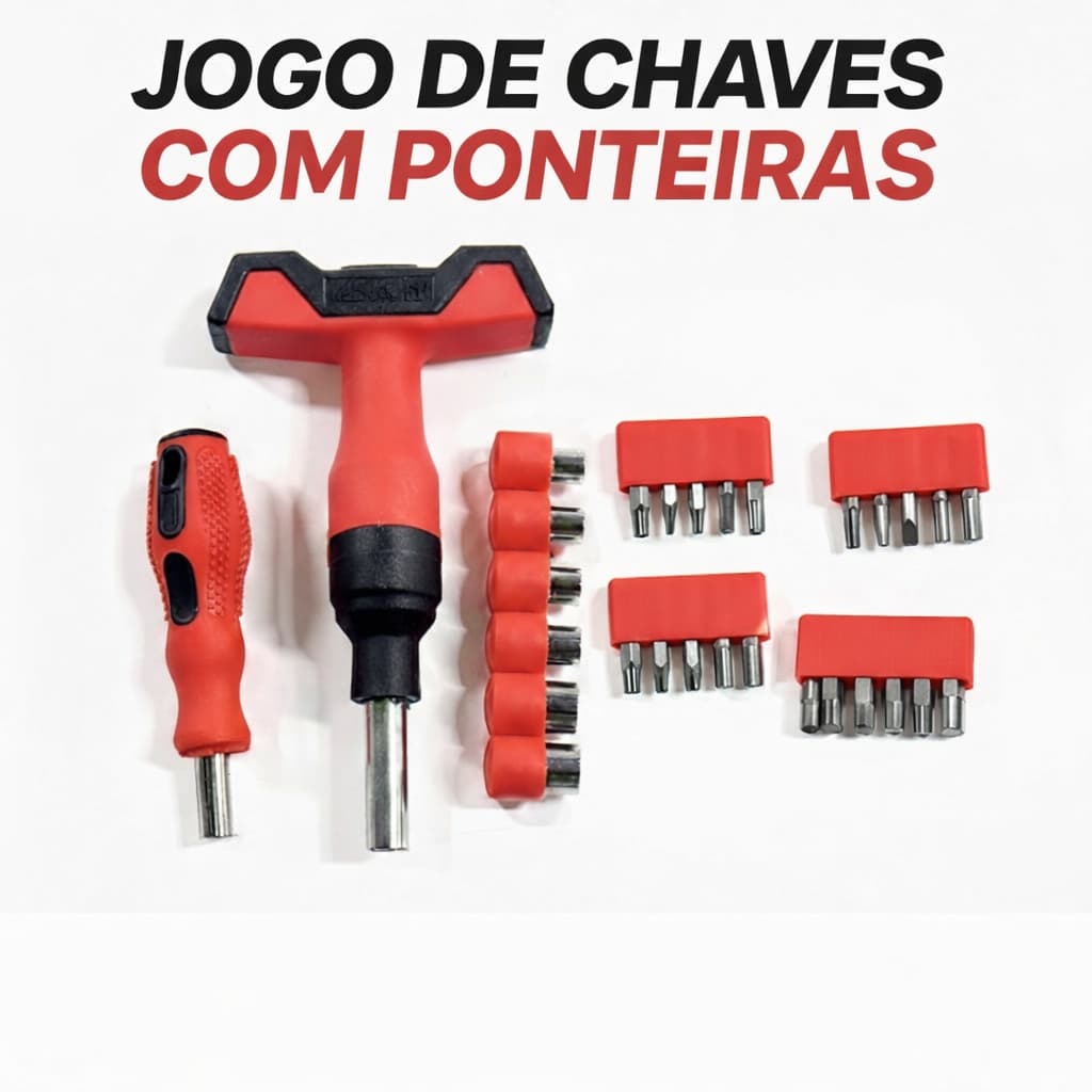Jogo de Chaves com Ponteiras – Kit Completo