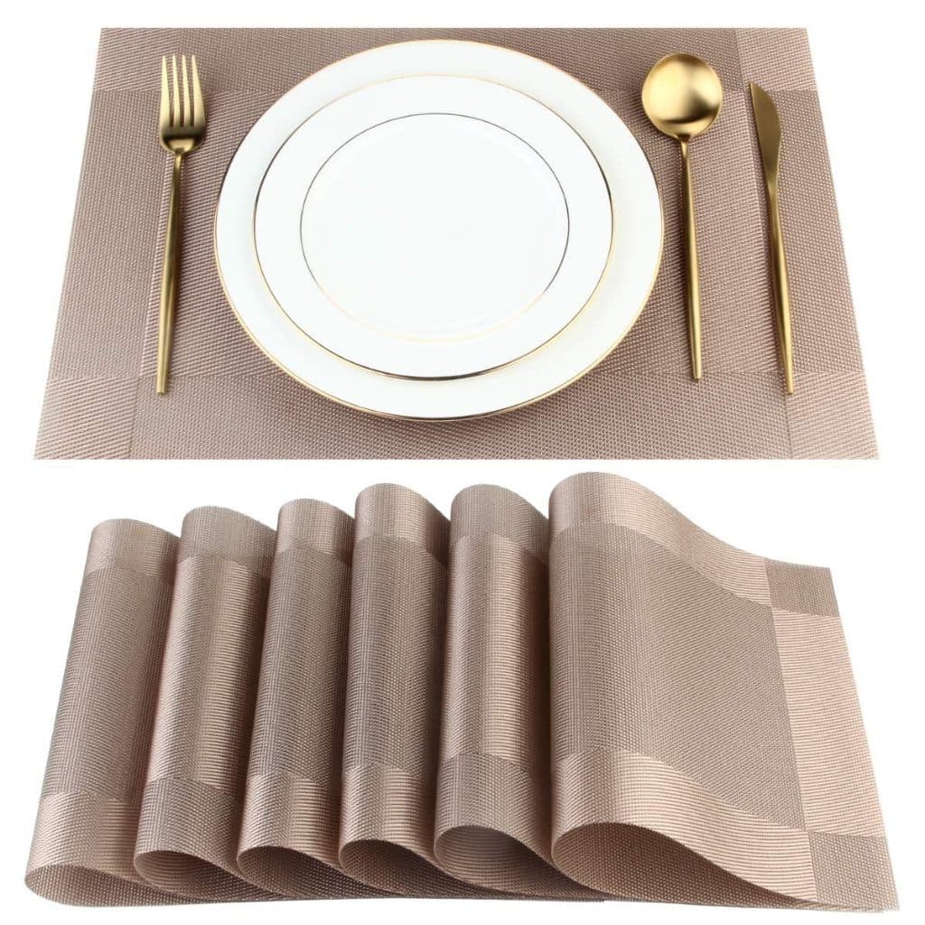 Jogo Americano PVC 6 ou 12 Unidades Estilo Americano Clássico para Cozinha Mesa Jantar Restaurante!