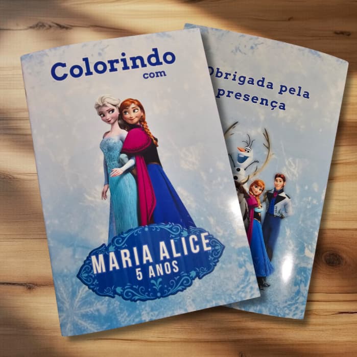 Kit Livrinhos de Colorir Personalizados • Frozen • Lembrancinha Festa Infantil