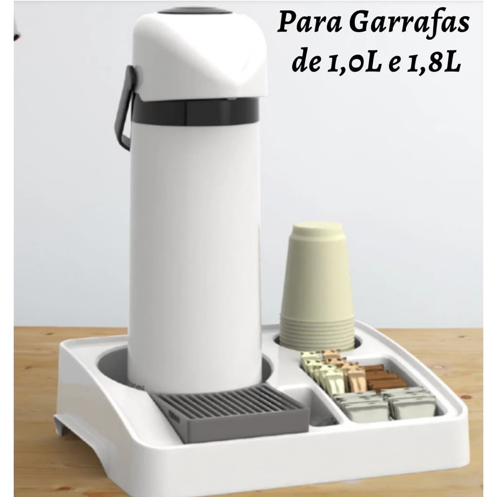 Bandeja Porta Café Mesa Portátil Para Sachês Copo Garrafa Adoçante