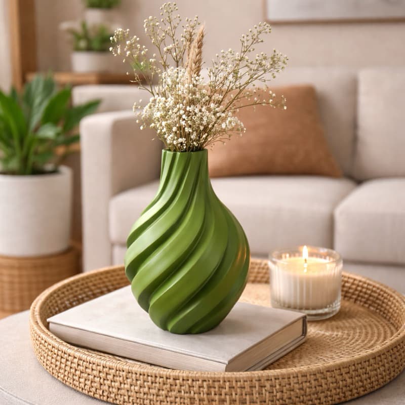 Vaso Decorativo Moderno Loop – Design Orgânico Minimalista