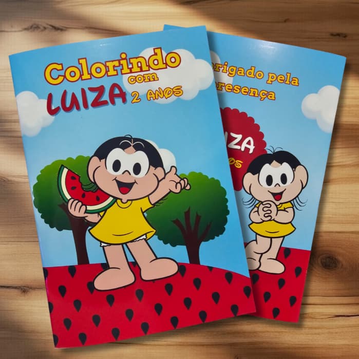 Kit Livrinhos de Colorir Personalizados • Magali • Lembrancinha Festa Infantil