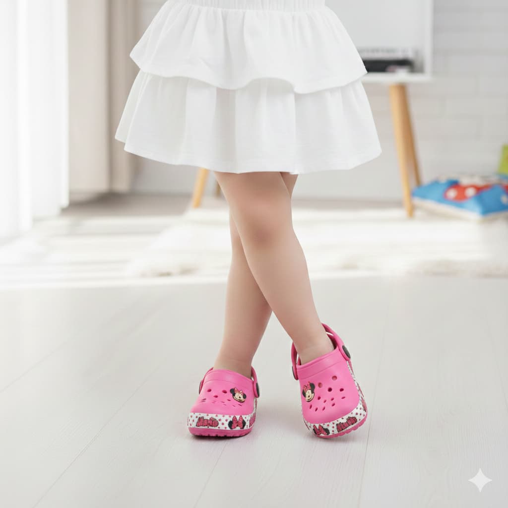 Sandália infantil menina Babuche papete minie babuche menina