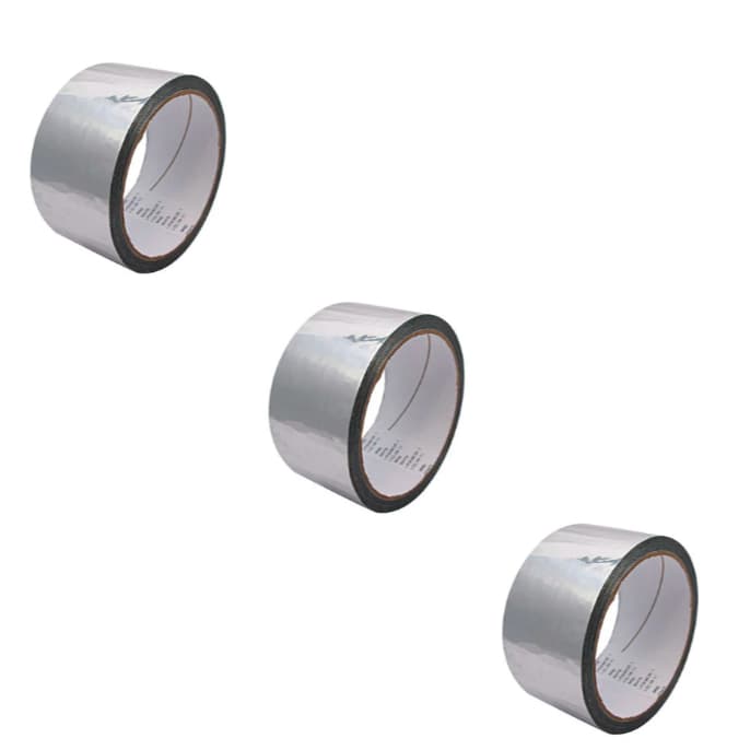 Kit 3 Fitas Adesiva Aluminizada Refrigeração Ar Condicionado 48mm x 45m
