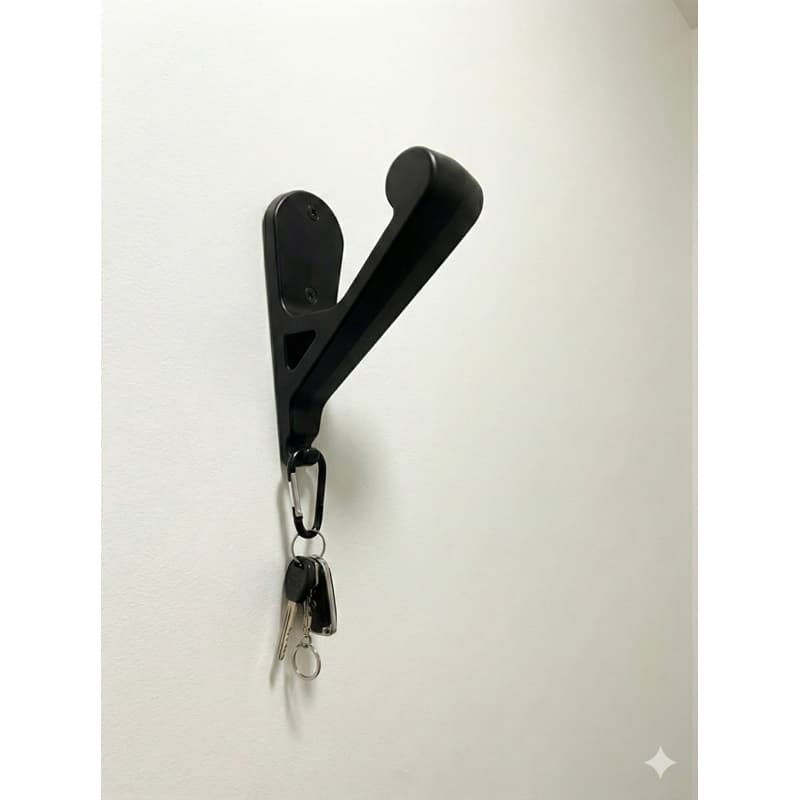 Porta Capacete de Moto com Porta-Chaves | Organizador de Parede