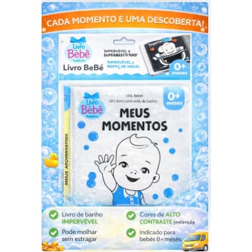 Livro de Banho – Meus Momentos | Alto Contraste | Livro Bebê Todolivro | 0+ Meses