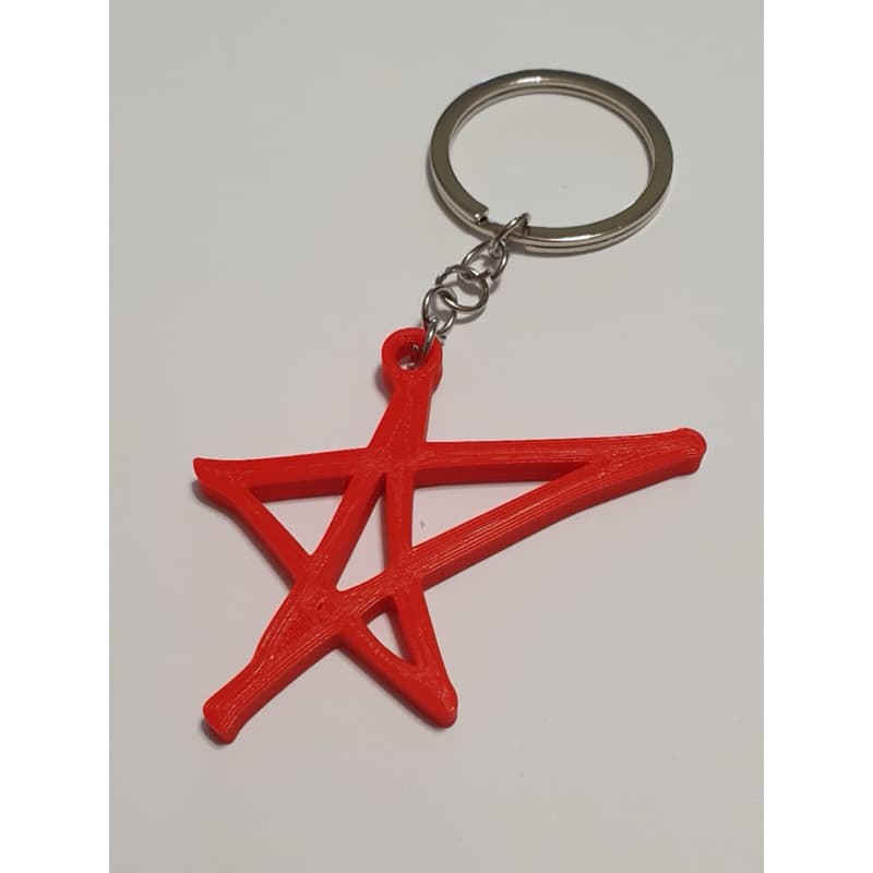 Chaveiro Avril Lavigne Estrela do Let Go Preto ou Vermelho