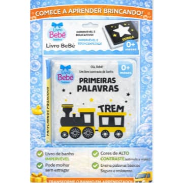Livro de Banho – Primeiras Palavras | Alto Contraste | Livro Bebê Todolivro | 0+ Meses