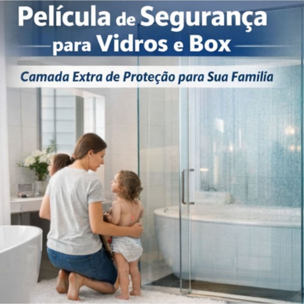 Película de Segurança para Box de Banheiro – Ajuda a Reduzir Riscos em Vidros