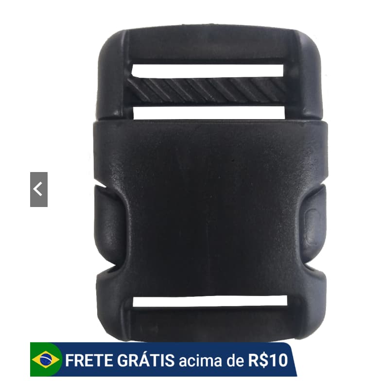 10 unidades Fecho Engate Rápido Preto Bolsa Mochila Plástico Tic Tac 30mm