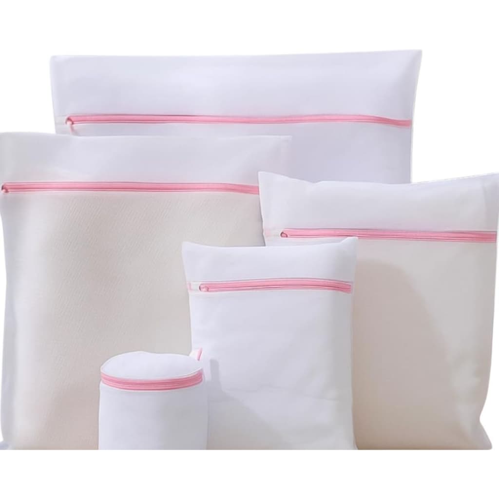 Kit 5 Saquinhos De Lavar Roupas Delicadas E Intimas Branco