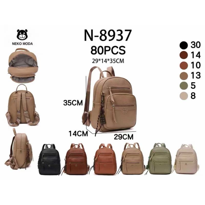 Mochila Feminina PUde Couro Versátil | Ideal para Escola, Trabalho e Viagem
