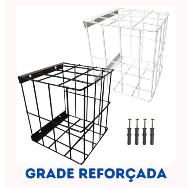 Grade De Proteção Tipo Gaiola Para Câmera De Segurança Cftv Quadrada Reforçada