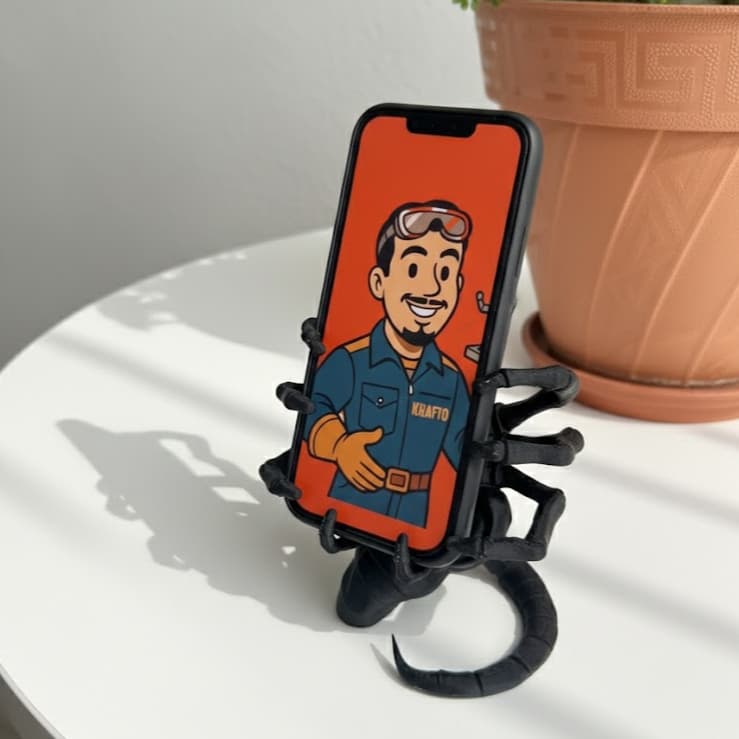 Suporte de Celular Facehugger Alien - Impressão 3D Premium - Krafto