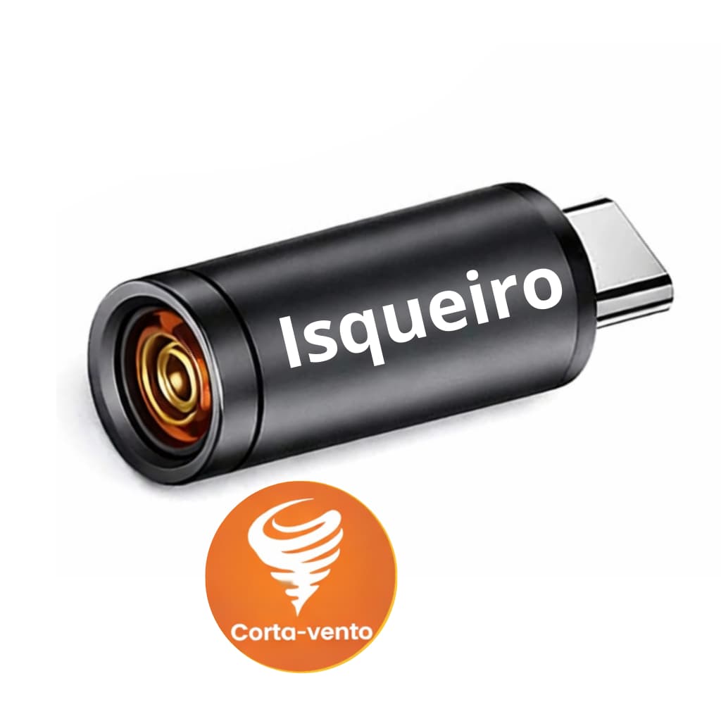 Isqueiro Elétrico Tipo C Mini Portátil Compacto Sem Gás Uso Utilitário