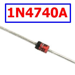 🔧 Diodo Zener 1N4740A 10V 1W componente eletrônico arduino DO-41