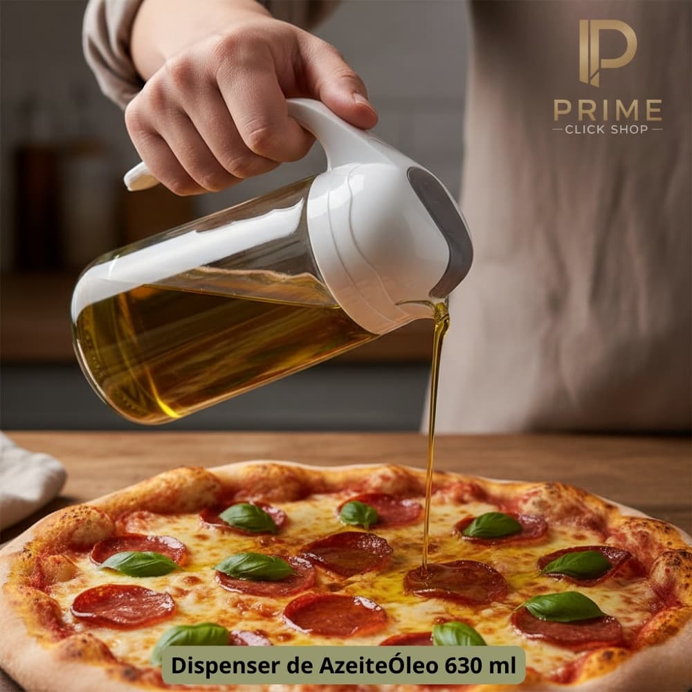 Dispenser Porta Azeite E Óleo De Vidro Bico Dosador Medida 630ml Galheteiro Gourmet Prático Cozinha