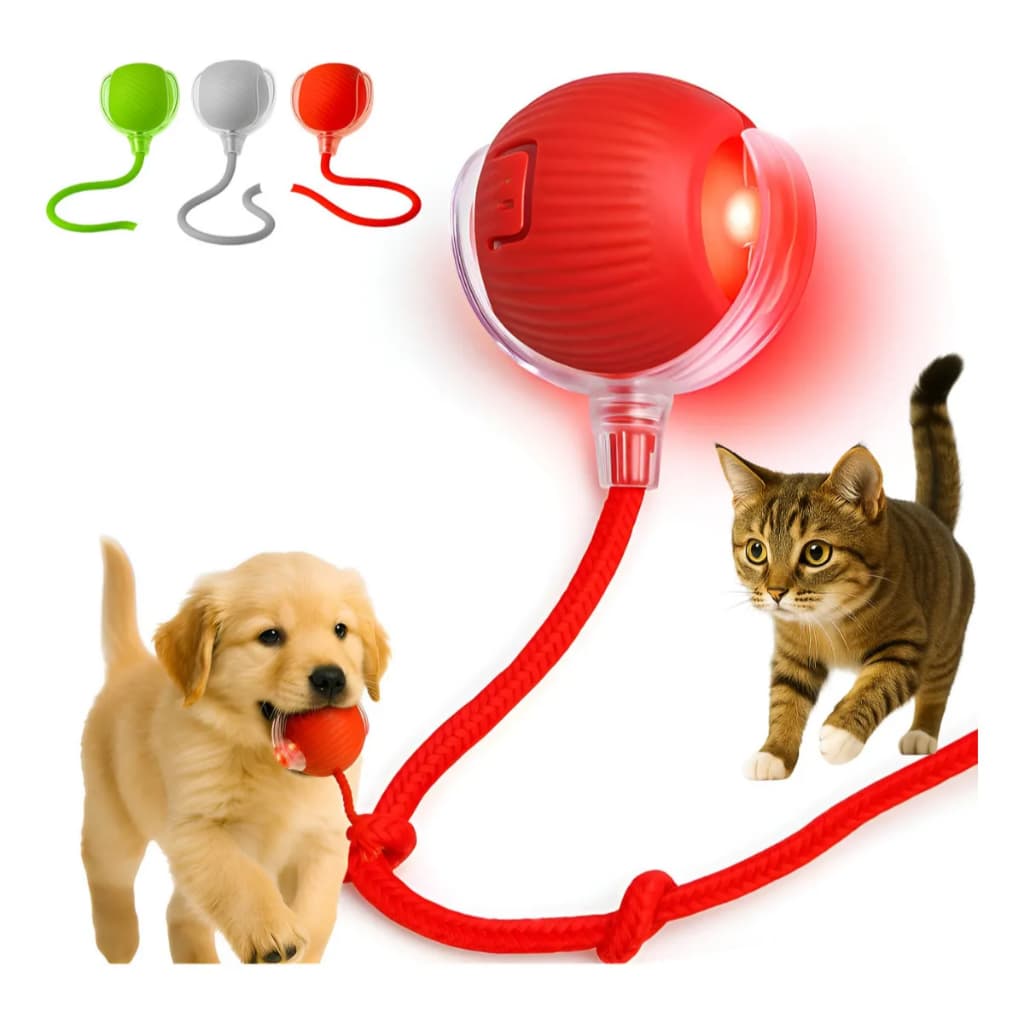 Bola Pet Inteligente Giratória Recarregável Usb Brinquedo Cachorro Cão E Gato - Pronta Entrega - Emitimos Nota Fiscal