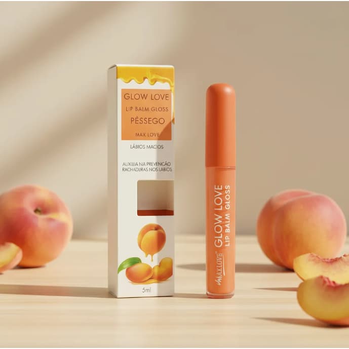 Lip Balm Gloss com Mel de Abelha e Extrato de Pessego Hidratação