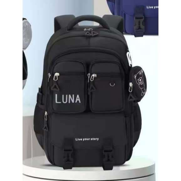 Mochila Escolar Feminina Grande Capacidade, Ergonômica, Resistente, com Múltiplos Bolsos e Bolsinha, estilo atlético