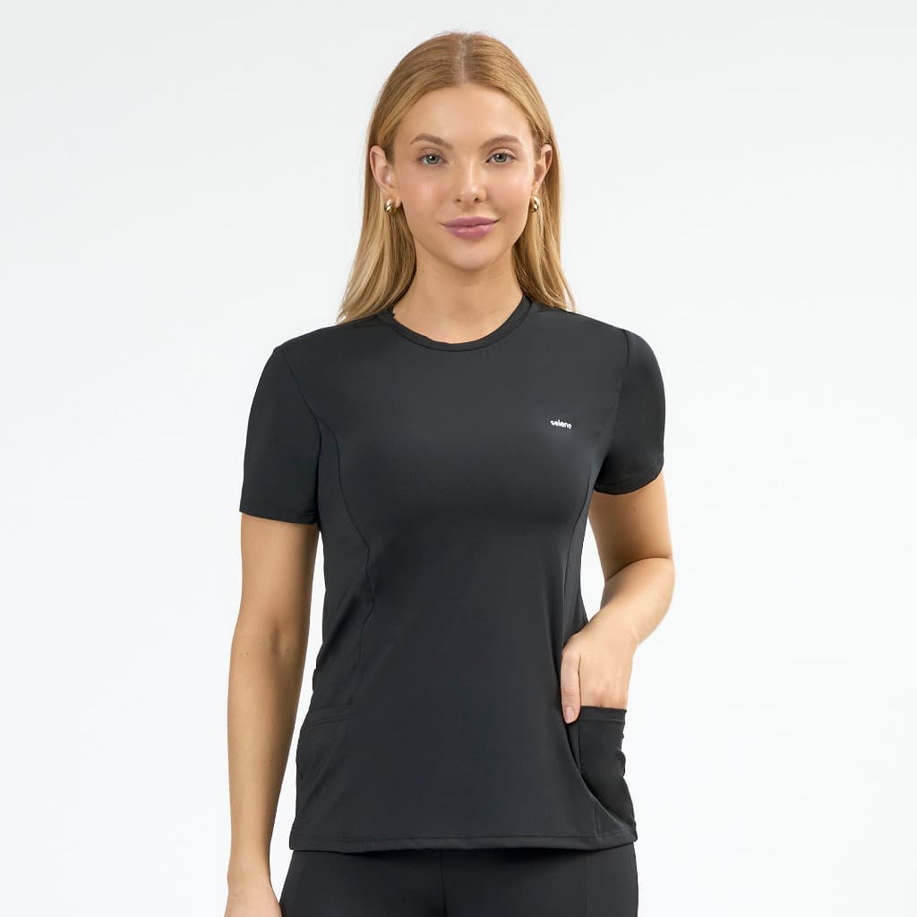 Camiseta Bolso Lateral Sport Feminino Proteção Solar Fitness Selene