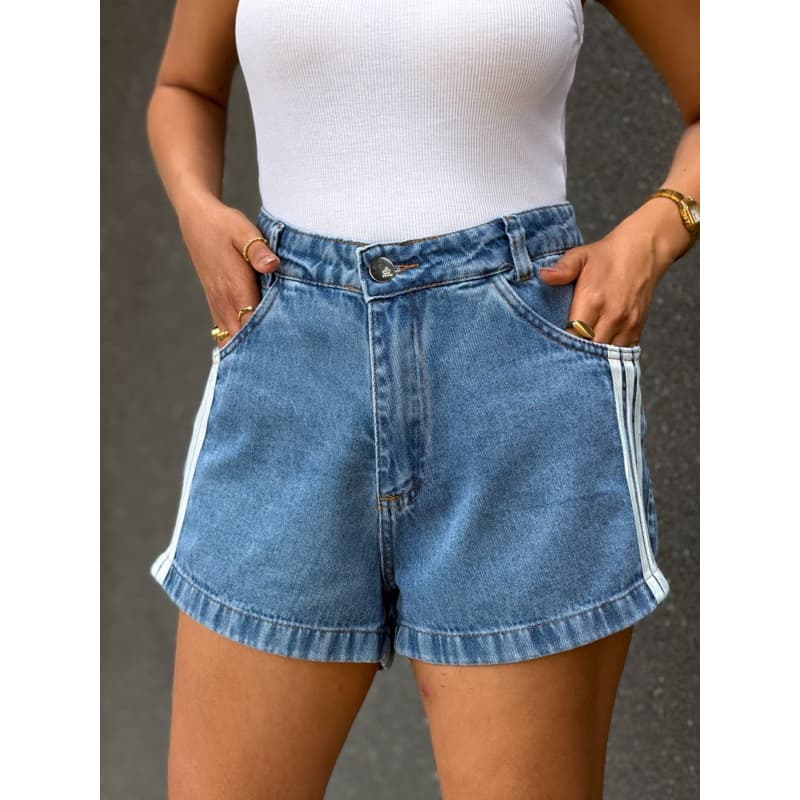 ZOEYA modern chic 371  Shorts jeans feminino  lisa sem rascada short jeans juvenil natural shorts Feminino