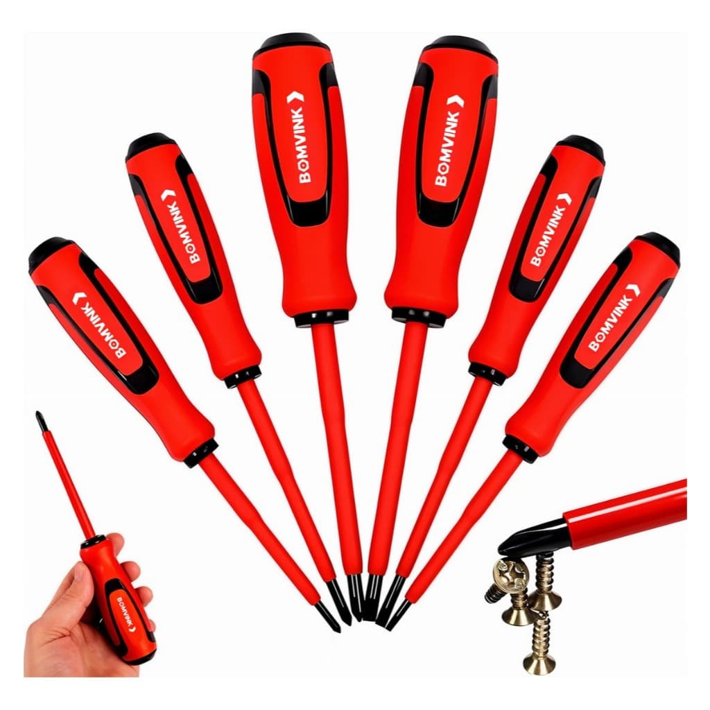 Kit Chaves Fenda Philips Isoladas Magnética 1000V 6 Pecas Eletricista