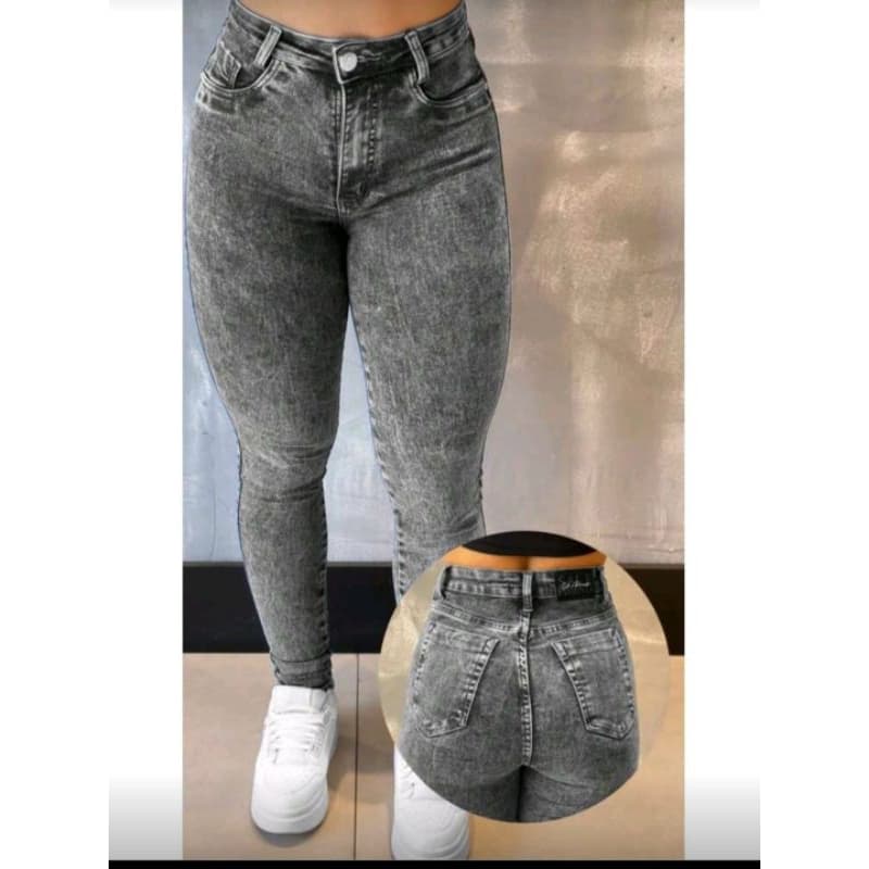calça jeans cintura alta modeladora...